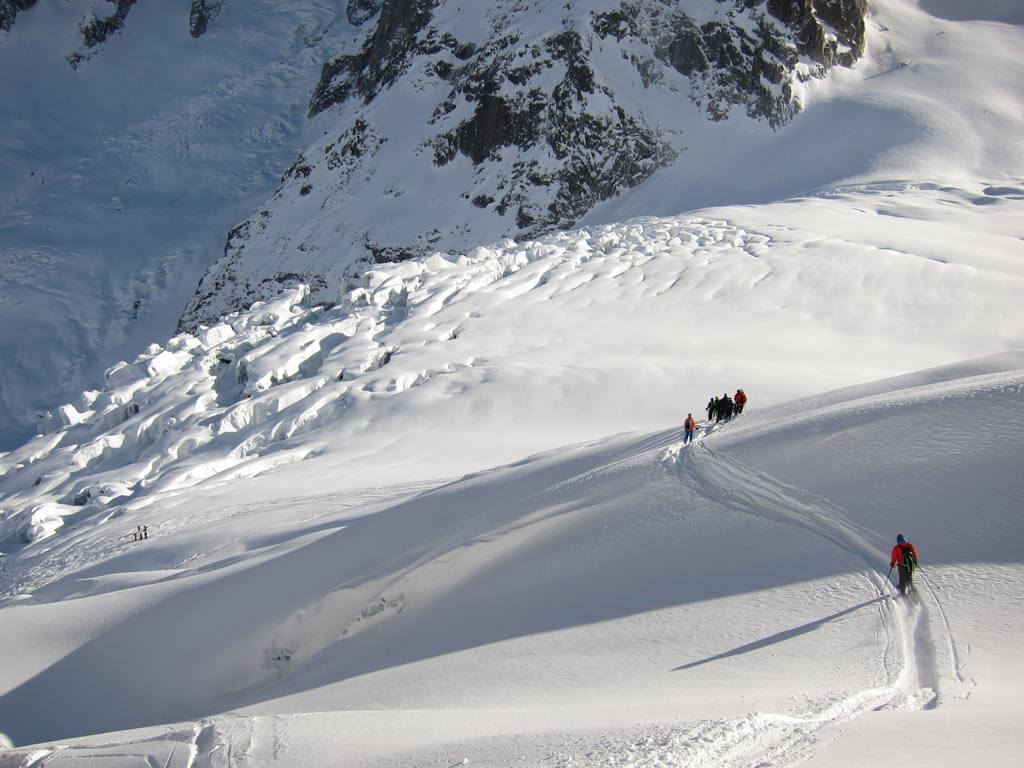 Descente à ski ou en snowboard de la Vallée Blanche